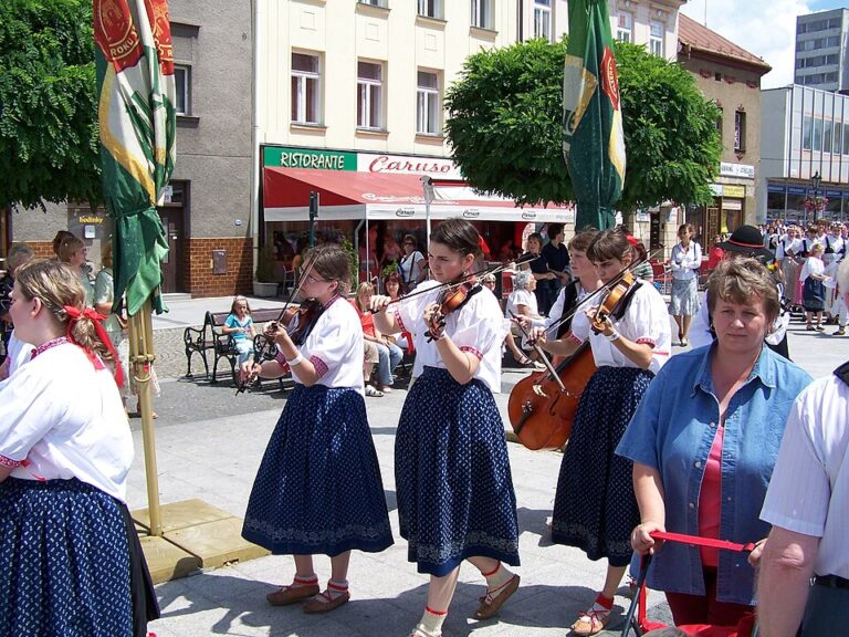 Modrá látka s jemným bílým vzorkem je v mnoha zemích spojená s lidovými tradicemi.