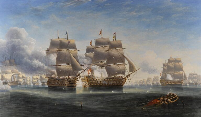 HMS Victory sehrála klíčovou roli při vítězství v bitvě u mysu Trafalgar v Atlantiku.