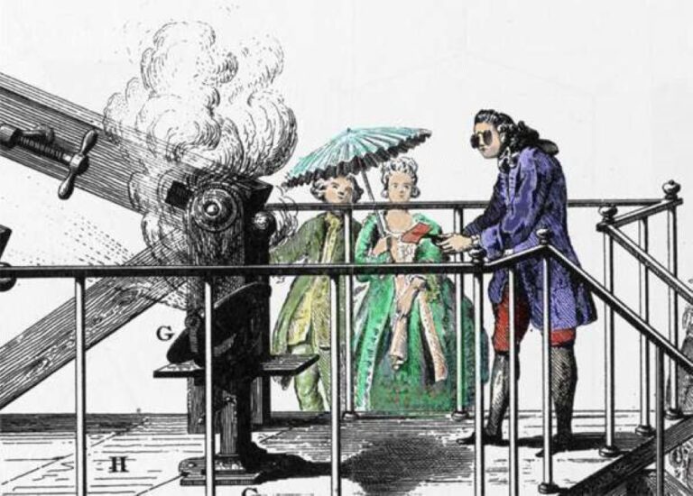 Antoine Lavoisier provádí experiment související se spalováním generovaným zesíleným slunečním světlem. Foto: Neznámý autor/Creative Commons/Public Domain