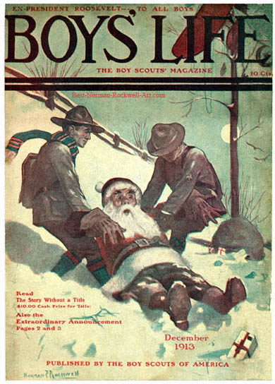 Santa Claus ve vánočním čase nechybí ani na skautském časopisu.