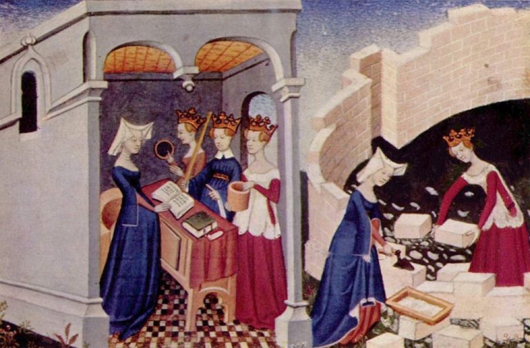 Ta dělá to a ta zas tohle. Kristina Pisánská si ve svém díle Město žen (*1405) stojí za tím, že ženy je stejně schopné jako muži.