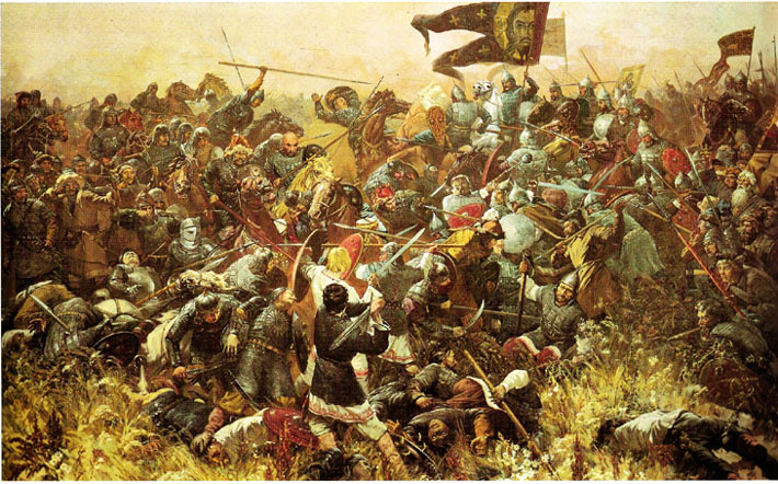 V bitvě na Kulikovském poli byli Tataři poraženi.