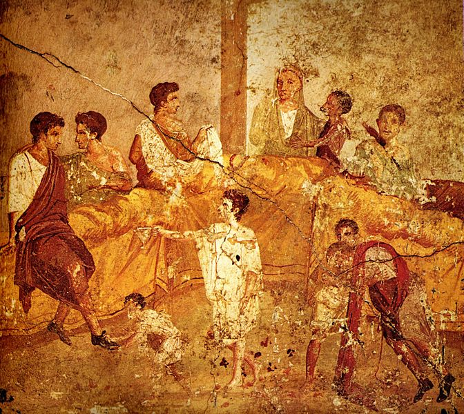 Na bohatých římských banketech se servírovaly nejrůznější lahůdky podle Apiciových receptů.  