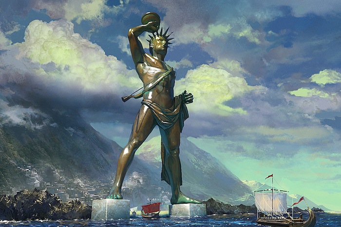 Výpočty ukazují, že socha nemohla tvořit bránu do přístavu.