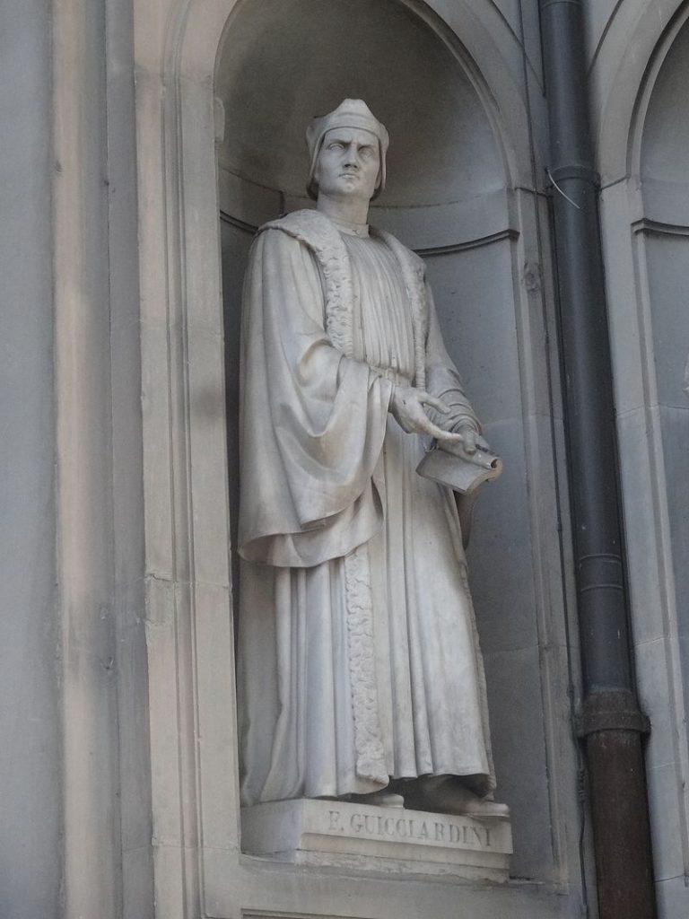 Italský historik Francesco Guicciardini se o papeži Alexandru VI. vyjadřuje opovržlivě.