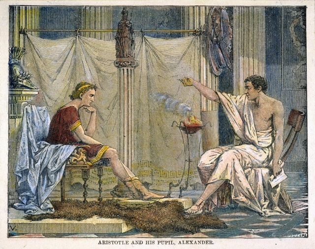 Proslulý Aristoteles se staral o Alexandrovo vzdělání.